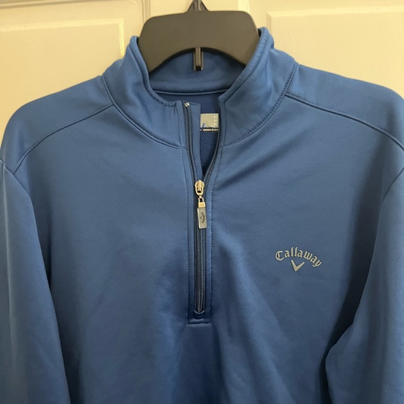 Men’s 3/4 zip pullover. Blue. Callaway size medium. - Picture 2 of 4